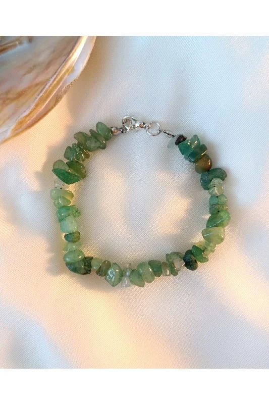 Birthstone Gold Bracelets-Women's Aventurine Broken Natural Stone Bracelet