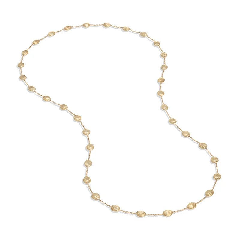 Classic Chain Necklaces-18K Yellow Gold Large Bead Long Necklace