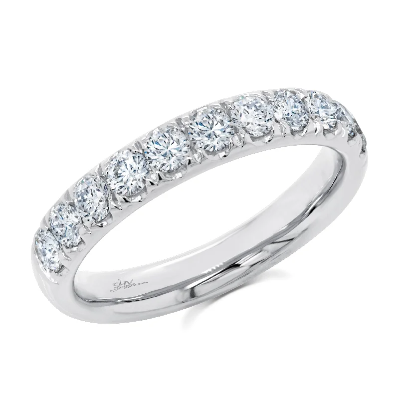 Matching Wedding Rings Sets-14K White Gold .90Ct Diamond Band