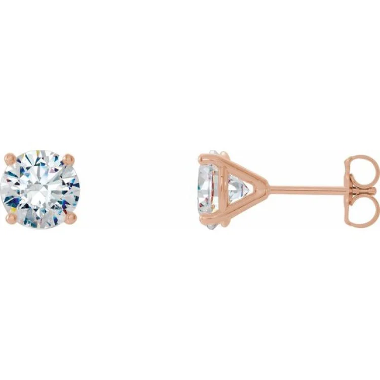 Premium Earrings-14K Rose 1 1/2 CTW Natural Diamond Cocktail-Style Earrings