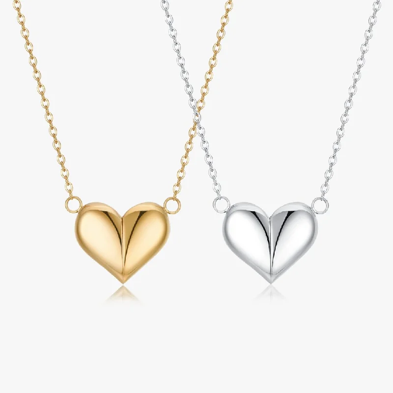 Boho Gold Necklaces-Magnetic Heart Necklace