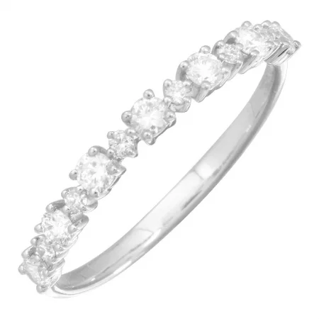 Stackable Wedding Rings-14K White Gold Diamond Stacking Ring