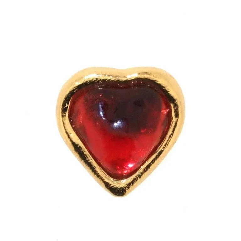 Animal Shaped Brooch-Vintage YSL small heart brooch Yves Saint Laurent