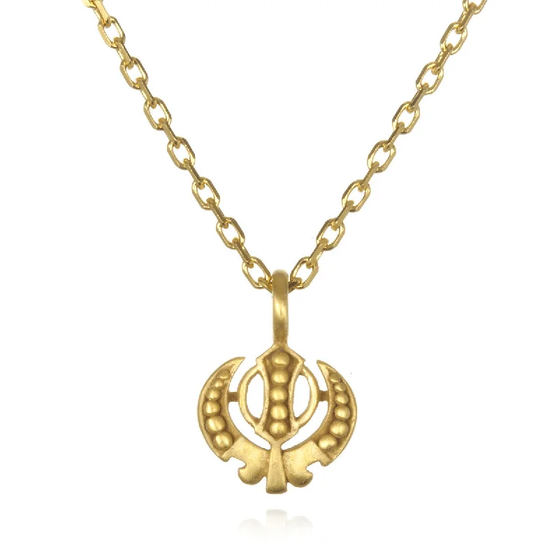 Custom Diamond Necklaces-Adi Shakti Gold Necklace