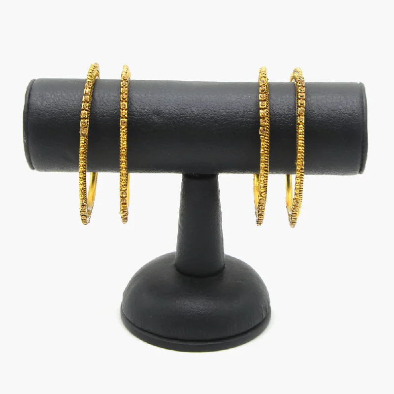 Gemstone-studded Bangles-Women's Bangle - Golden