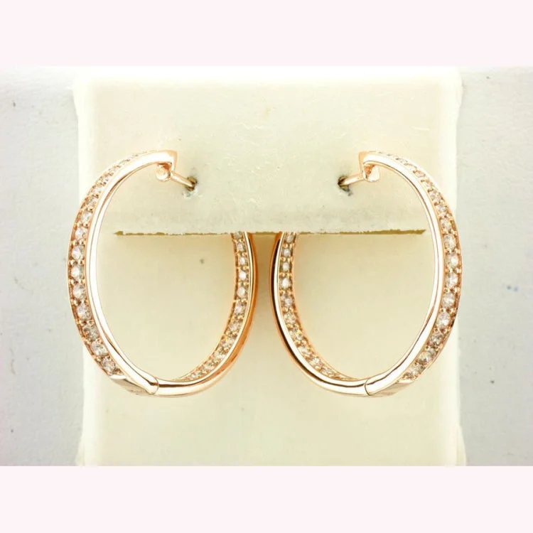 Hoop and Stud Earrings-Le Vian 14K Strawberry Gold Earrings