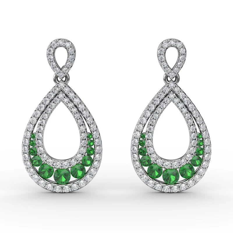 Classic Drop Earrings-Bedazzled Drop Earrings ER1685E