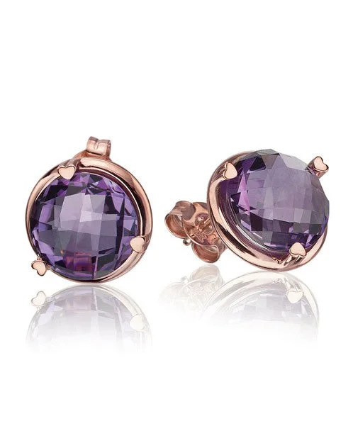 Hanging Earrings-Amethyst stud earrings 360-JSA