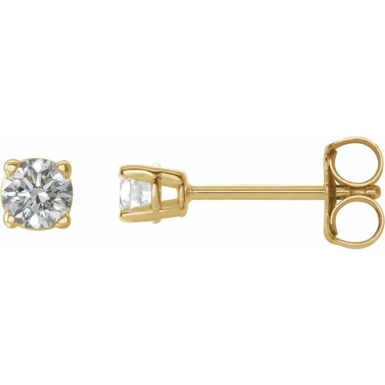 Tiny Earrings-14K Yellow 1/5 CTW Natural Diamond Stud Earrings