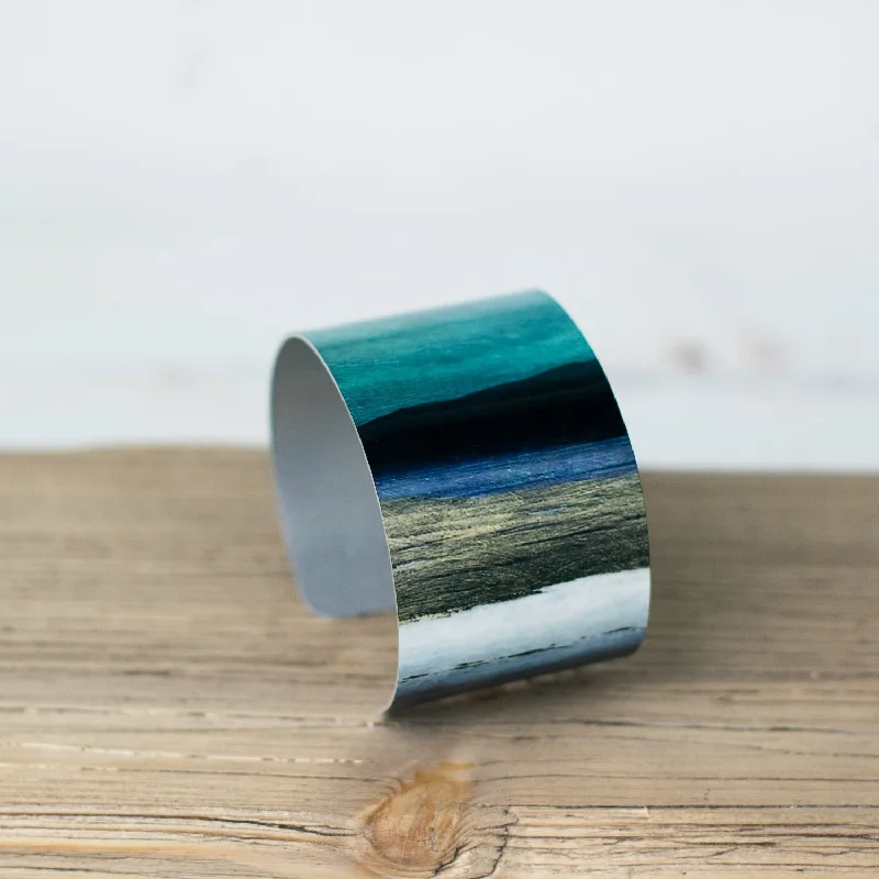 Heavy Silver Bangles-Salt Marshes, Isle of Harris Cuff Bangle