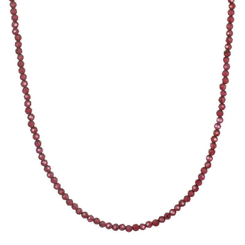 Textured Necklaces-Grounded in Positivity Red Garnet Root Chakra Choker