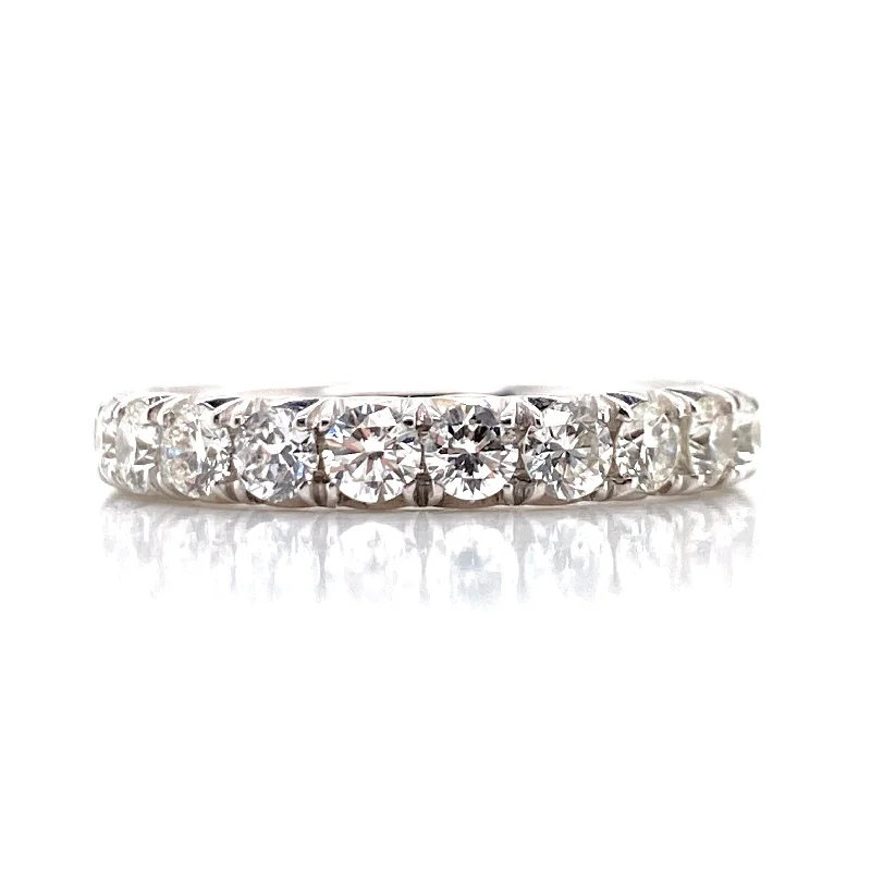 Cushion Diamond Rings-14K White Gold Diamond Eternity Band