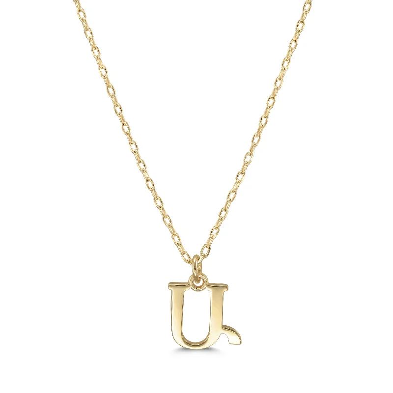 Butterfly Pendant Necklaces-Armenian Initial Necklace Gold