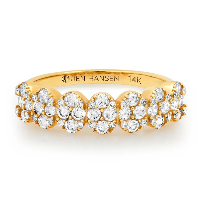 Classic Rings-PAVE DIAMOND EGGS RING, 14kt GOLD