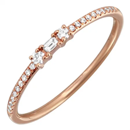 Bridal Ring Sets-14K Rose Gold Diamond Stackable Ring