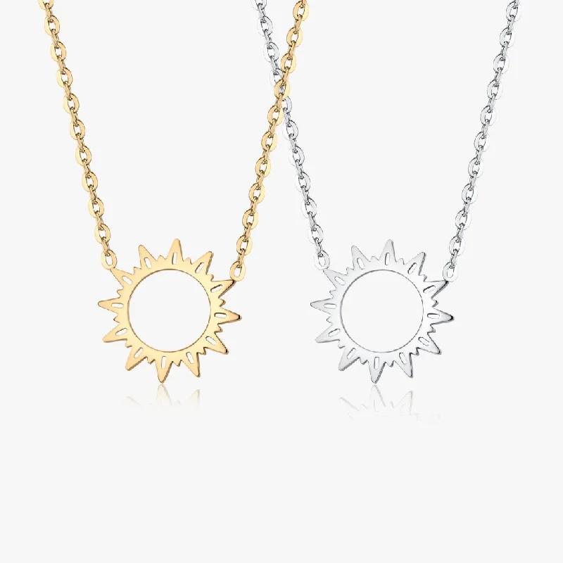 Simple Chain Necklaces-Sunburst Necklaces