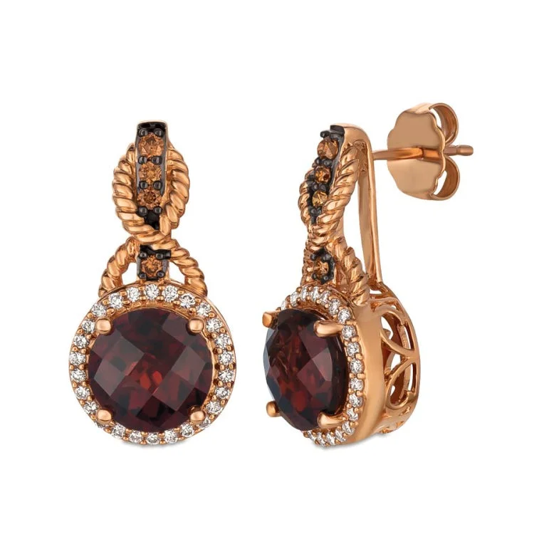 Pearl Earrings-Le Vian 14K Strawberry Gold Earrings