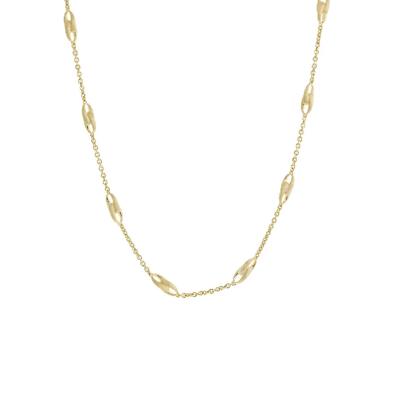 Bridal Necklace Sets-18K Yellow Gold Link Necklace