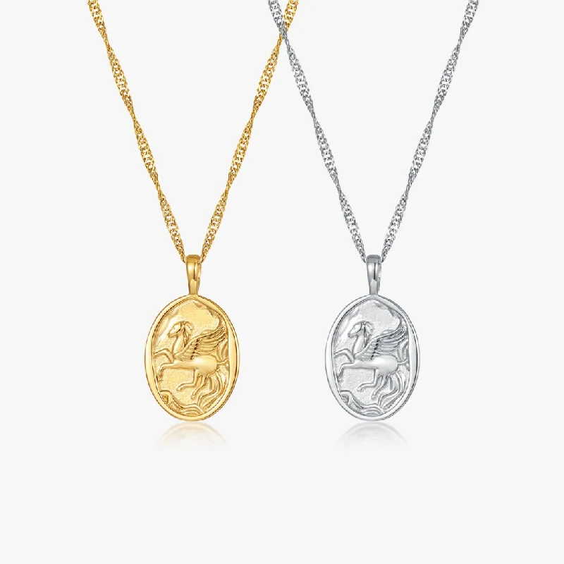 Natural Stone Necklaces-Pegasus Necklaces (Greek Inspired Collection)