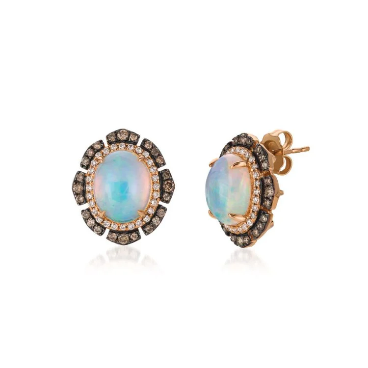 Gemstone Drop Earrings-Le Vian 14K Strawberry Gold Earrings