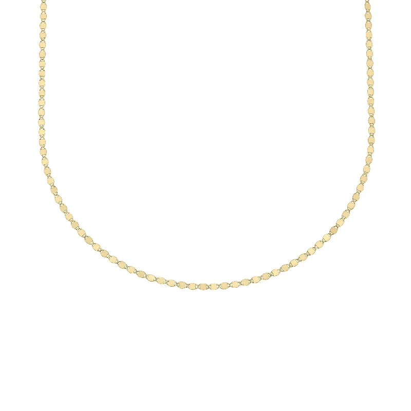 Statement Necklaces-Flat Oval Disc Chain Necklace & Bracelet