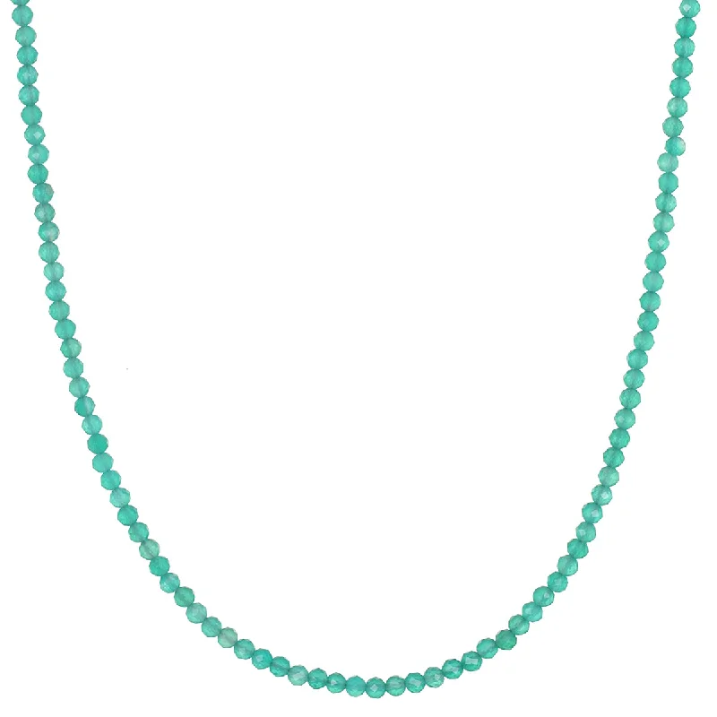 Pearl Choker Necklaces-Centered in Love Green Onyx Heart Chakra Choker