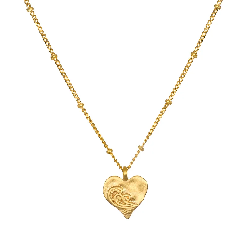 Boho Charm Necklaces-Spirit of Love Gold Heart Necklace