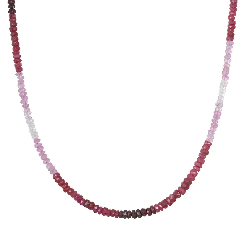 Designer Gold Pendant Necklaces-Shades of Passion 14kt Gold Ruby Necklace