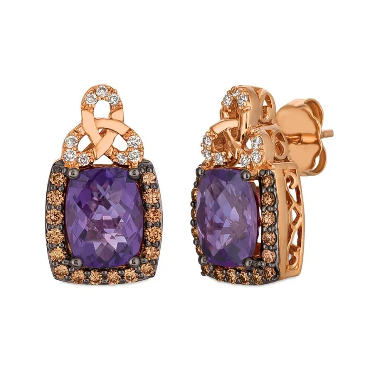 Gemstone Earrings-Le Vian 14K Strawberry Gold Earrings