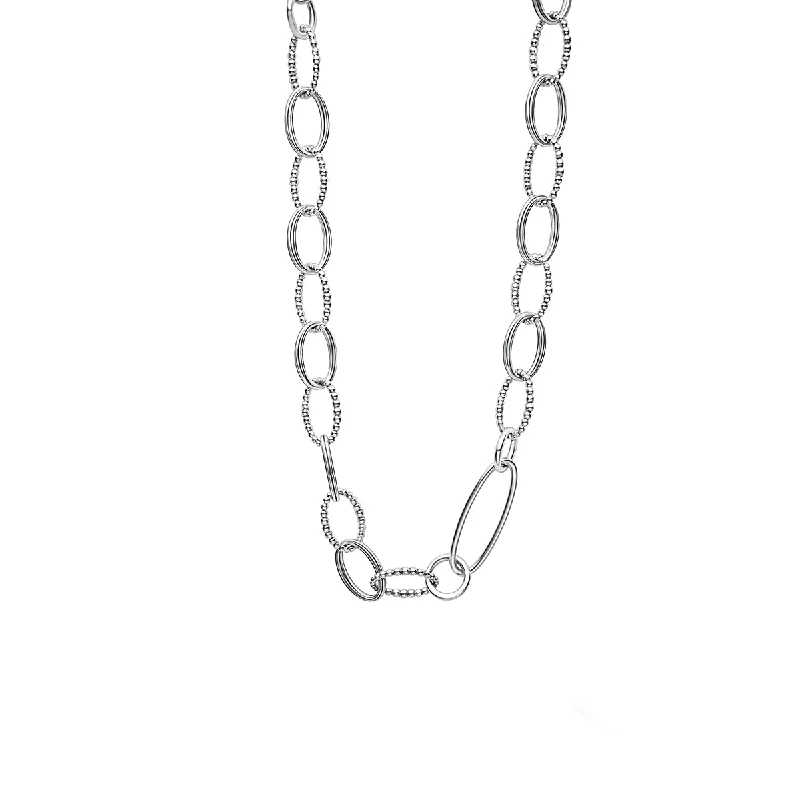 Round Pendant Necklaces-20-Inch Smooth and Oval Link Chain Necklace