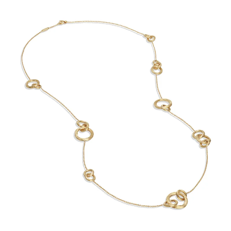 Cute Charm Necklaces-18K Yellow Gold Long Necklace