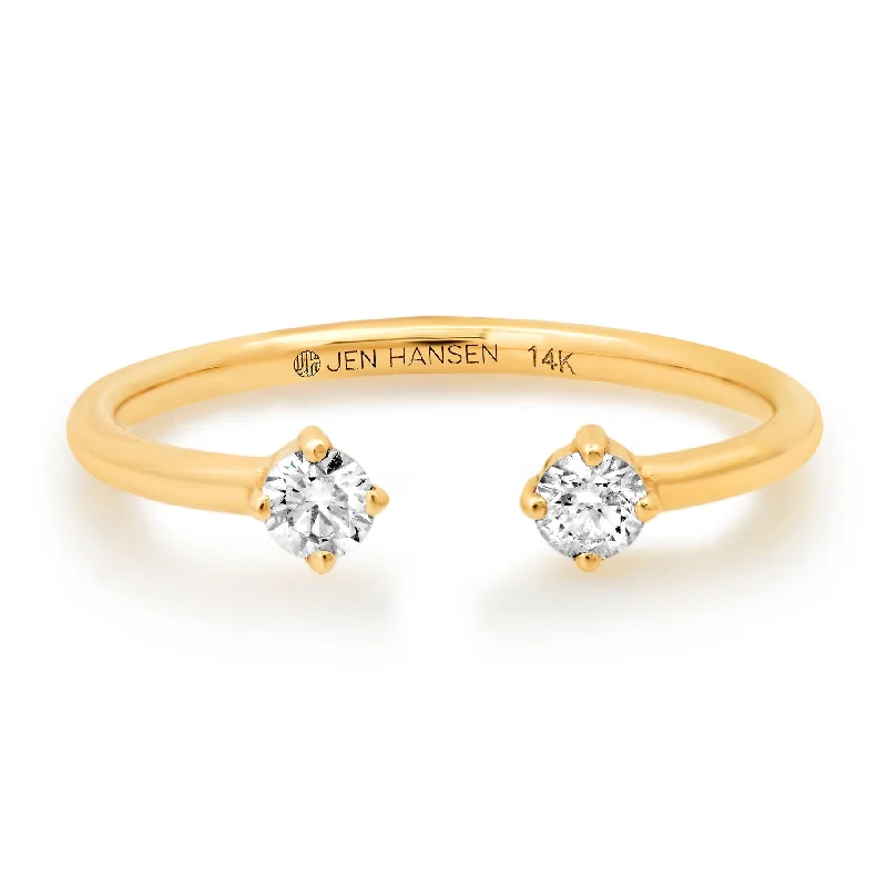 Moissanite Wedding Rings-COME TOGETHER DIAMOND RING, 14kt GOLD