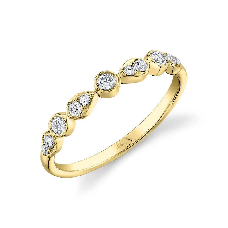 Classic Wedding Bands-14K Yellow Gold Stackable Diamond Ring