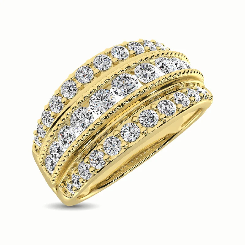 Heart Engagement Rings-14K Yellow Gold 1 Ct.Tw. Diamond Fashion Ring