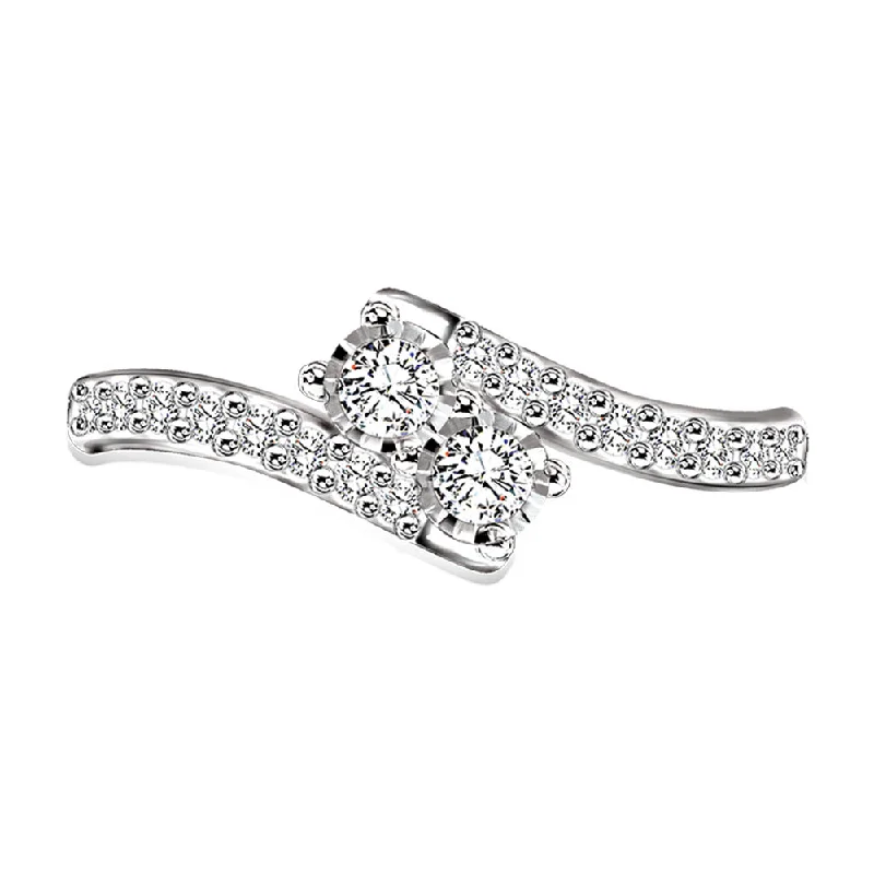 Infinity Wedding Rings-14K White Gold 1 Ct.Tw. Diamond Fashion Ring