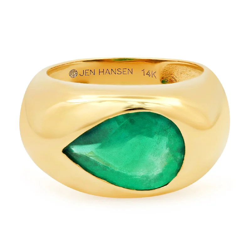 Men’s Promise Rings-FIT FOR A QUEEN EMERALD RING, 14kt GOLD