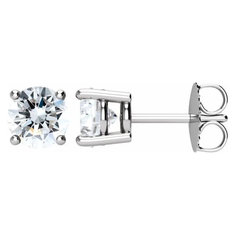 Luxury Diamond Earrings-14K White 1 1/2 CTW Natural Diamond Stud Earrings