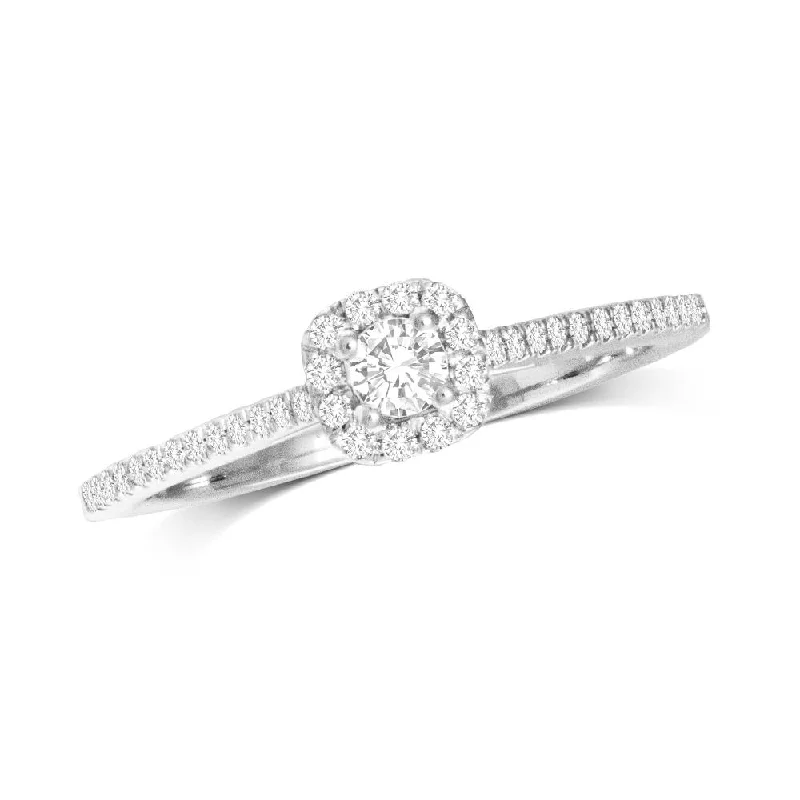 Men's Engagement Bands-10K White Gold 1/4 Ct.Tw.Diamond  Promise Ring