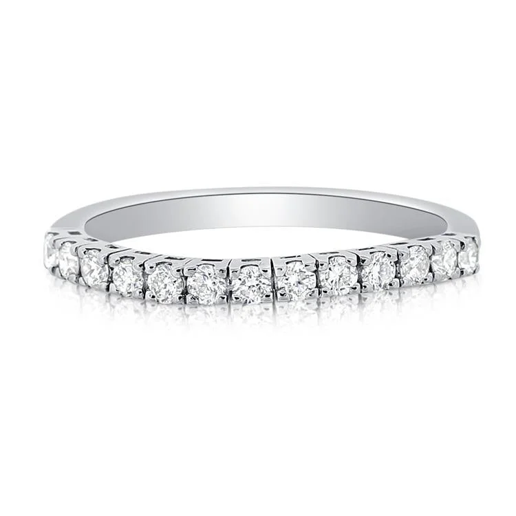 Eternity Band Rings-14K White Gold Diamond Custom Mold Ring