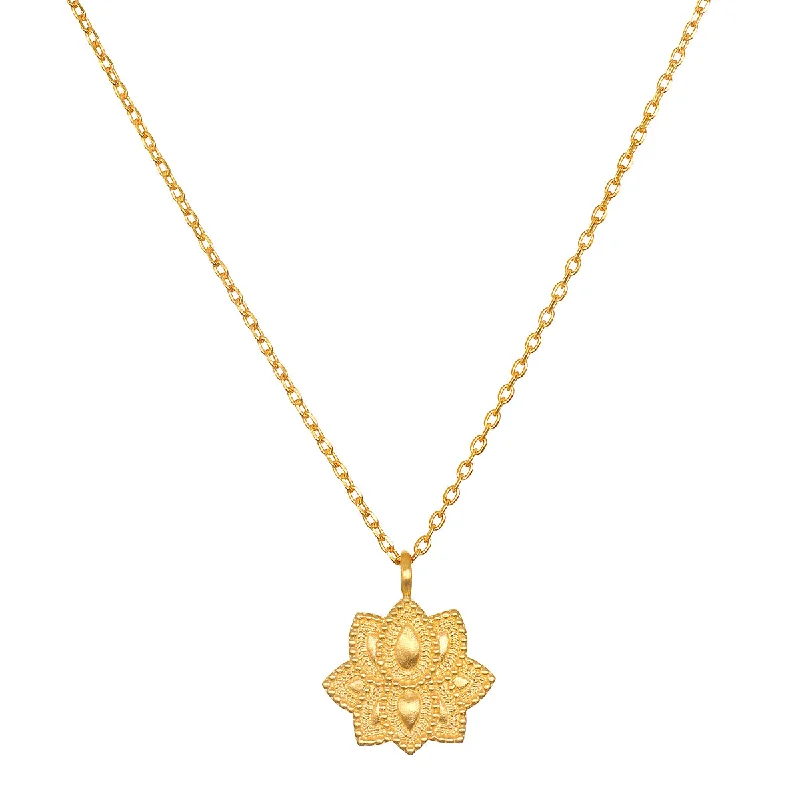 Elegant Chain Necklaces-Journey Forward Lotus Gold Necklace