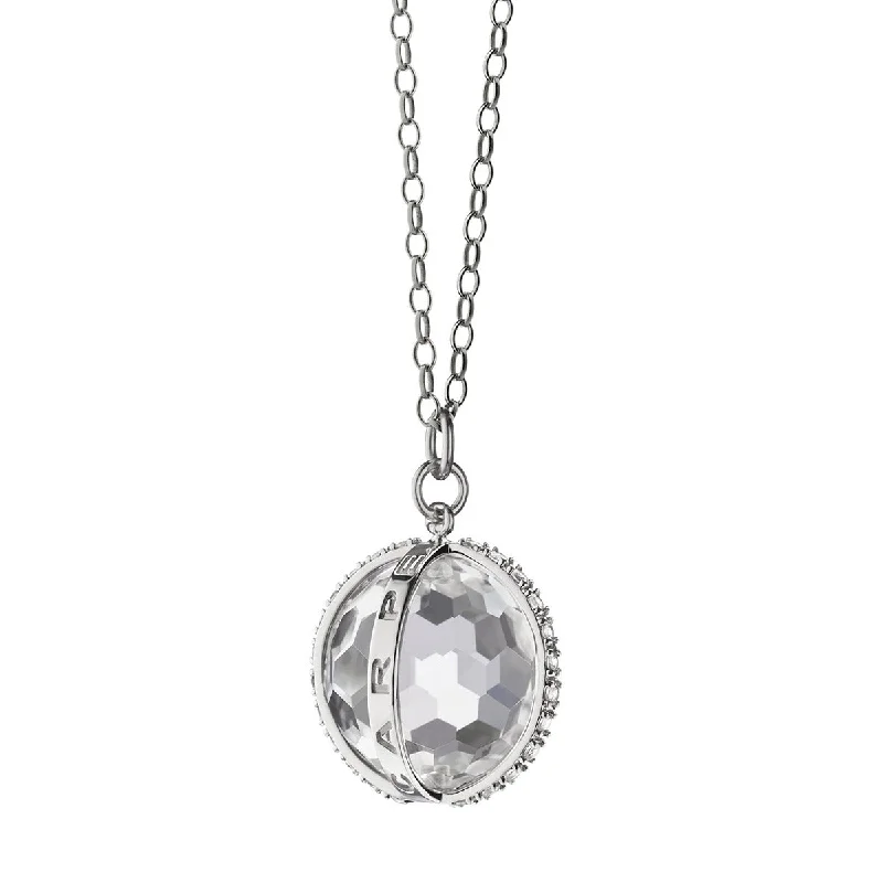 High-end Necklaces-Carpe Diem White Sapphire Charm Necklace