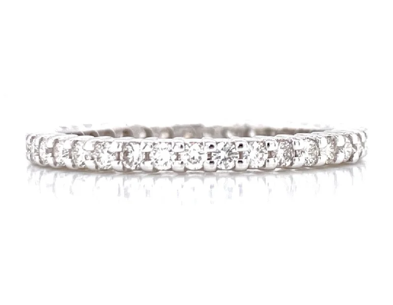 Pink Gold Rings-14K White Gold 0.62ct Diamond Eternity Band