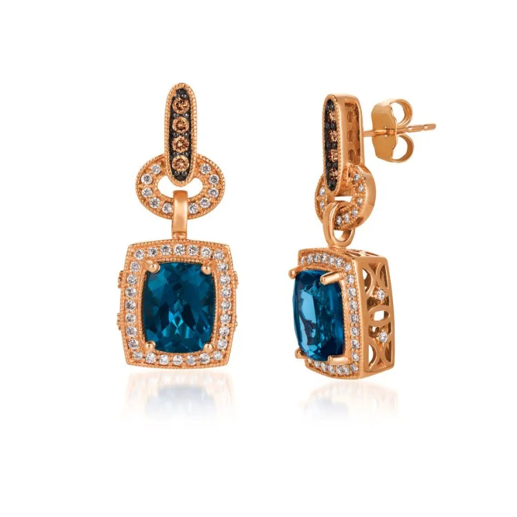 Artistic Drop Earrings-Le Vian 14K Strawberry Gold Earrings