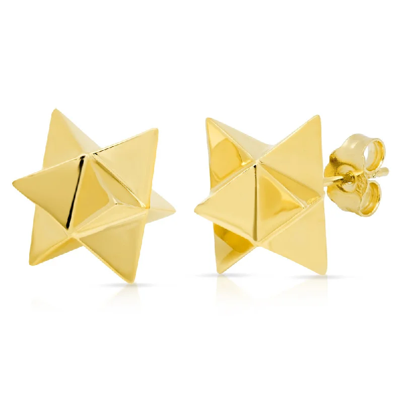 Classic Drop Earrings-Merkaba Star Earrings