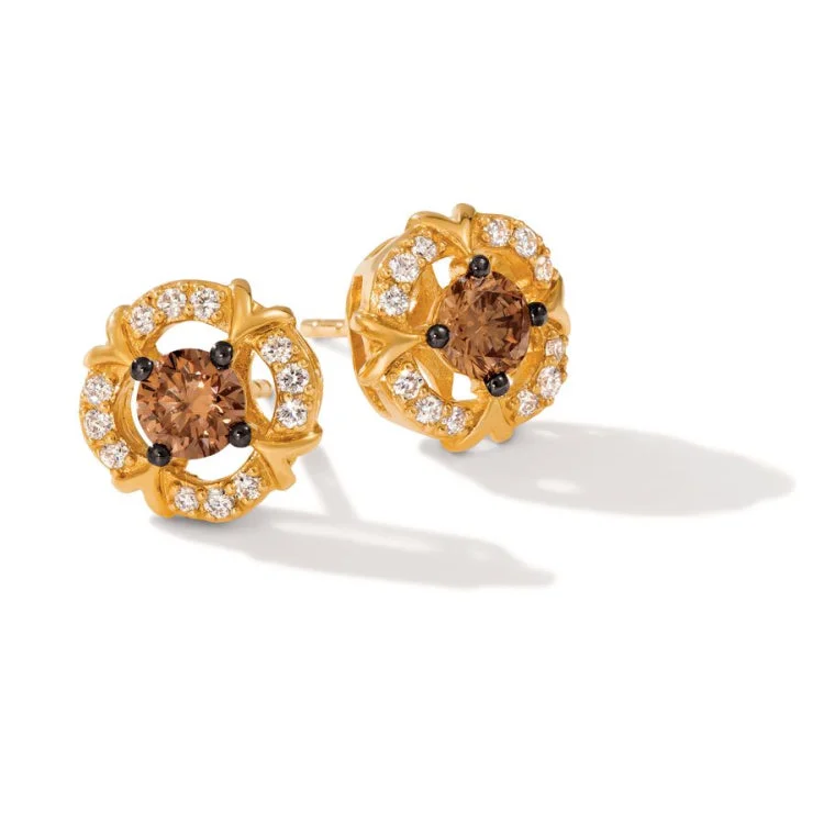 Geometric Stud Earrings-Le Vian 14K Honey Gold Earrings