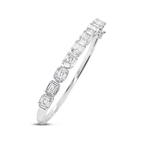 Round Diamond Bangles-Diamond Bangle Bracelet