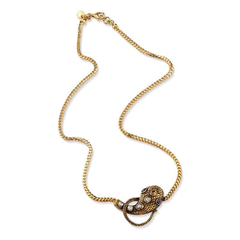 Vintage Chain Necklaces-ALEXANDRIA SERPENT NECKLACE