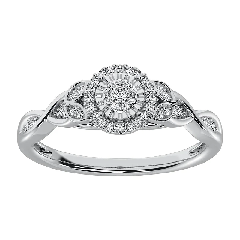 Unique Wedding Rings-10K White Gold 1/6 Ct.Tw. Diamond Promise Ring