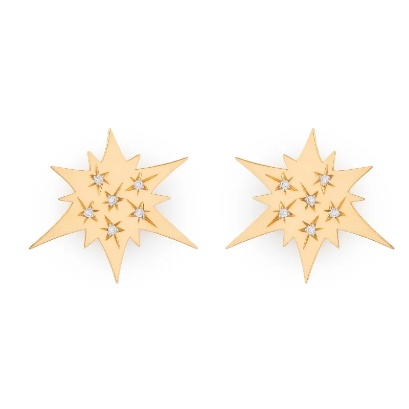 Cuff Earrings-Soleil Stars on Star Earrings