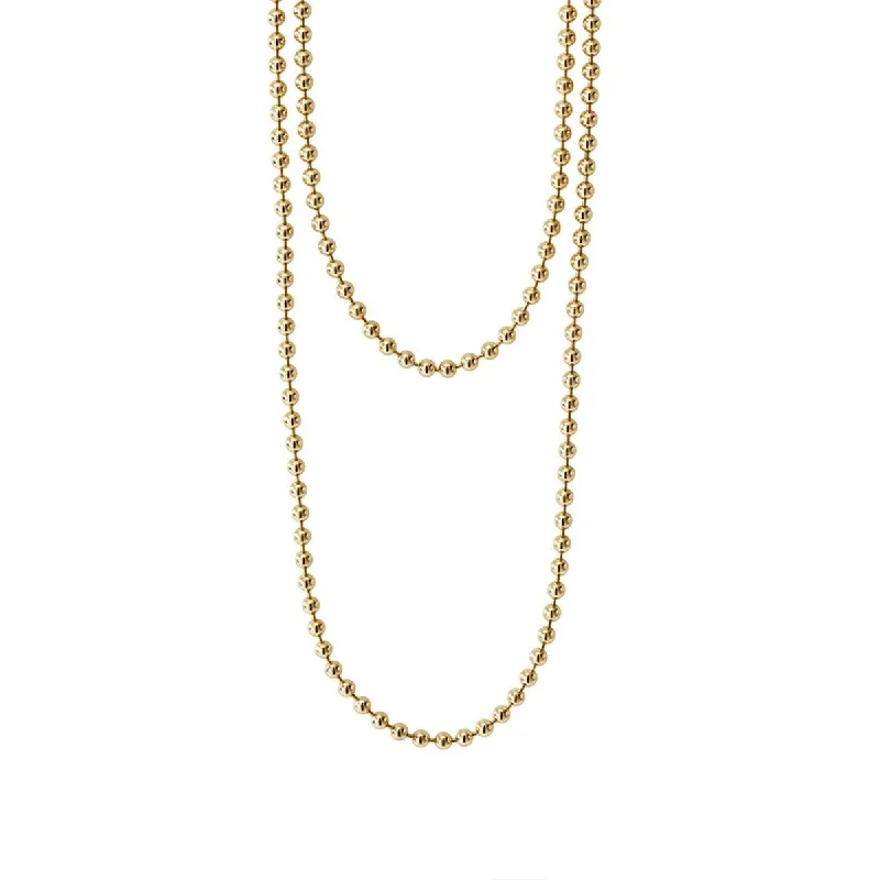 Infinity Pendant Necklaces-Caviar Gold Necklace